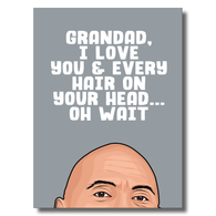 Grandad, Love Every Hair On Your Head Card